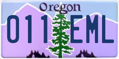 OR license plate 011EML