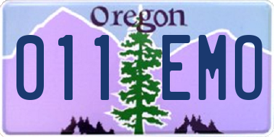 OR license plate 011EMO