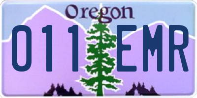 OR license plate 011EMR