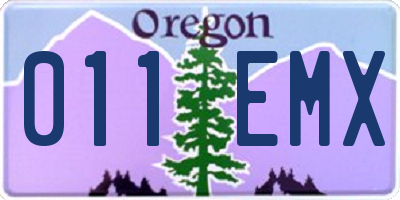 OR license plate 011EMX