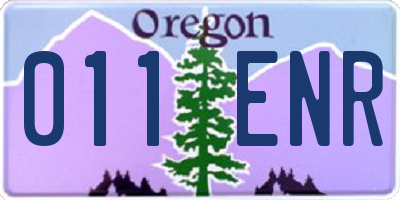OR license plate 011ENR