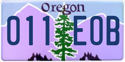 OR license plate 011EOB