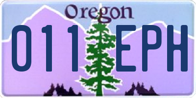 OR license plate 011EPH