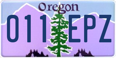 OR license plate 011EPZ