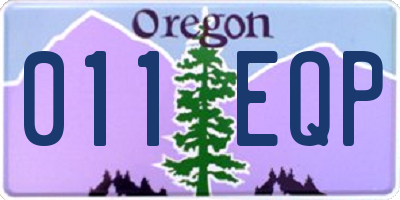 OR license plate 011EQP