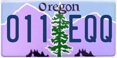 OR license plate 011EQQ