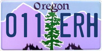 OR license plate 011ERH
