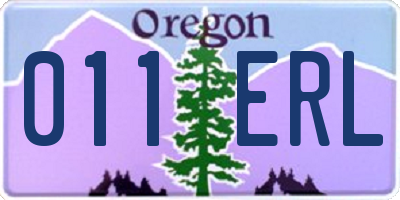 OR license plate 011ERL