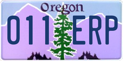 OR license plate 011ERP