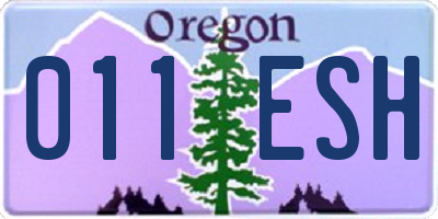 OR license plate 011ESH