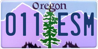 OR license plate 011ESM