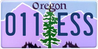 OR license plate 011ESS