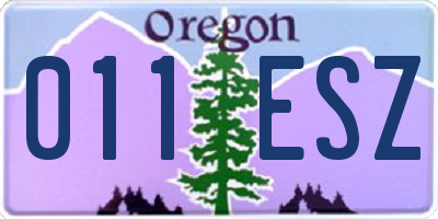 OR license plate 011ESZ