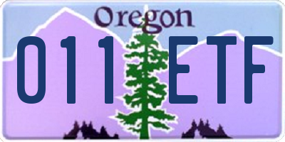 OR license plate 011ETF