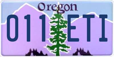 OR license plate 011ETI