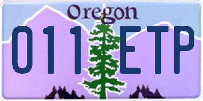 OR license plate 011ETP