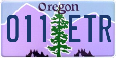OR license plate 011ETR
