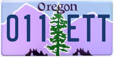 OR license plate 011ETT