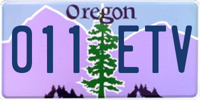 OR license plate 011ETV