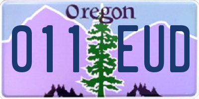 OR license plate 011EUD