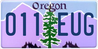 OR license plate 011EUG