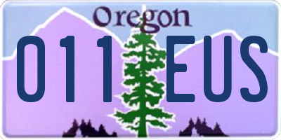 OR license plate 011EUS