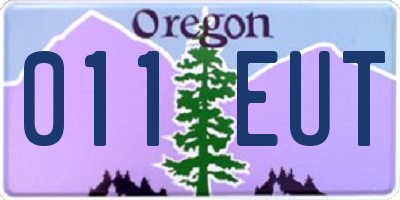 OR license plate 011EUT