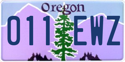 OR license plate 011EWZ