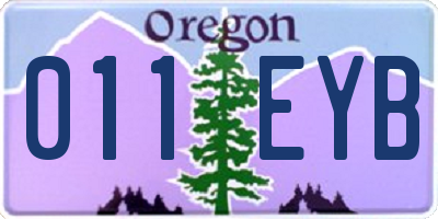 OR license plate 011EYB
