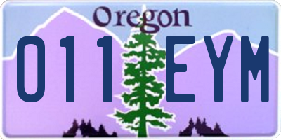OR license plate 011EYM