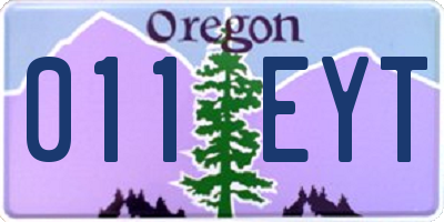 OR license plate 011EYT