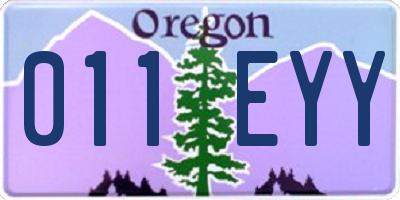 OR license plate 011EYY