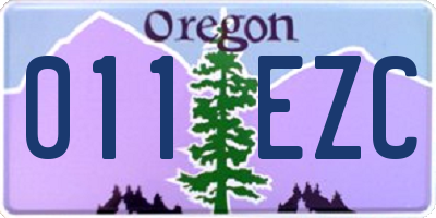 OR license plate 011EZC