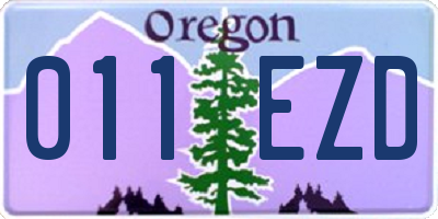 OR license plate 011EZD