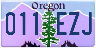 OR license plate 011EZJ