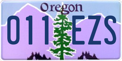 OR license plate 011EZS