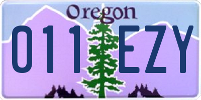 OR license plate 011EZY