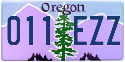 OR license plate 011EZZ