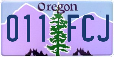 OR license plate 011FCJ