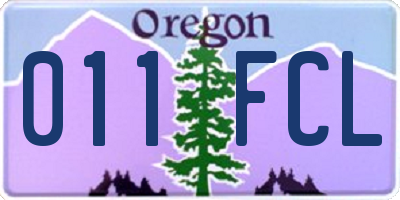 OR license plate 011FCL