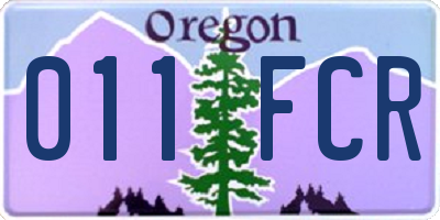 OR license plate 011FCR