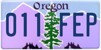 OR license plate 011FEP