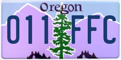 OR license plate 011FFC