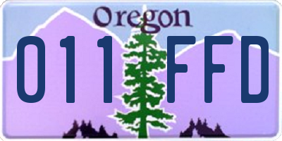 OR license plate 011FFD