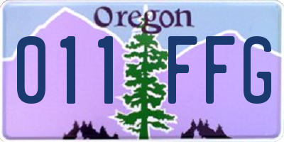 OR license plate 011FFG
