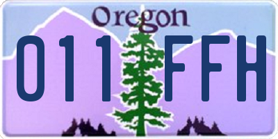 OR license plate 011FFH