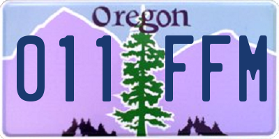 OR license plate 011FFM