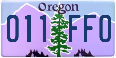 OR license plate 011FFO