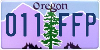 OR license plate 011FFP