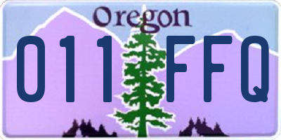OR license plate 011FFQ